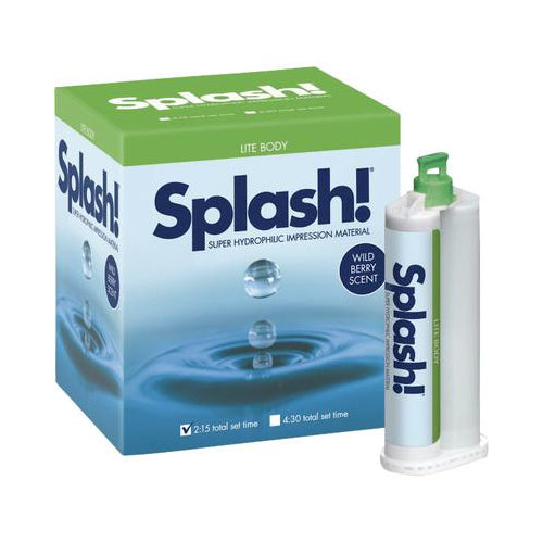 Denmat SPD1592 Splash! Half-Time Set Lite Body VPS Impression Material 8/Pk 48 mL Denmat SPD1592 Splash! Half-Time Set Lite Body VPS Impression Material 8/Pk 48 mL